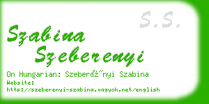 szabina szeberenyi business card